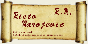 Risto Marojević vizit kartica